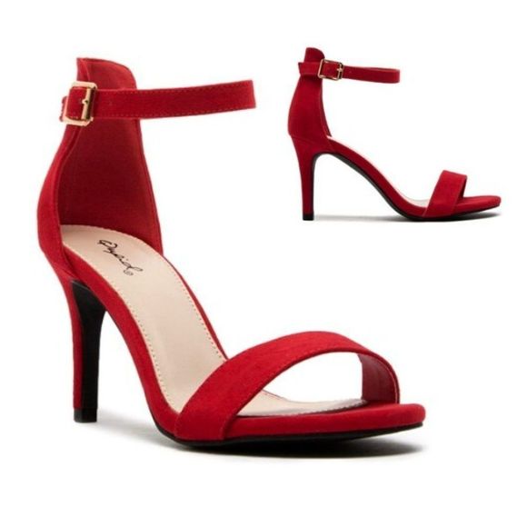 ALMOST GONE! RED HEELS | RED SHOES | RED SANDALS - Picture 1 of 5